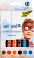 6 folia Wild Kinderschmink-Set farbsortiert