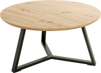 HAKU Möbel Couchtisch rund MDF-Platte bergen-eiche...