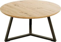 HAKU Möbel Couchtisch rund MDF-Platte bergen-eiche 80,0 x 80,0 x 42,0 cm, 1 St.
