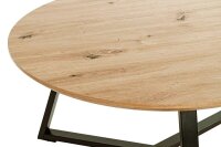 HAKU Möbel Couchtisch rund MDF-Platte bergen-eiche 80,0 x 80,0 x 42,0 cm, 1 St.