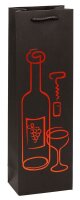 12 TSI Geschenktüten für Flaschen PREMIUM Wein Motiv sortiert 12,0 x 38,0 cm