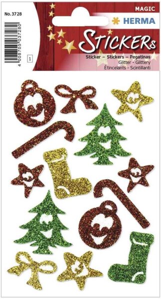 HERMA Aufkleber 3728 Weihnachtsmotive, 14 Etiketten