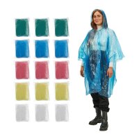 relaxdays unisex Einweg-Regenponcho farbsortiert...