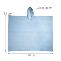 relaxdays unisex Einweg-Regenponcho farbsortiert Einheitsgröße 15 St.