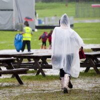 relaxdays unisex Einweg-Regenponcho transparent Einheitsgröße 20 St.