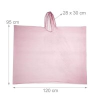 relaxdays unisex Einweg-Regenponcho rot Einheitsgröße 10 St.