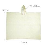 relaxdays unisex Einweg-Regenponcho gelb Einheitsgröße 10 St.
