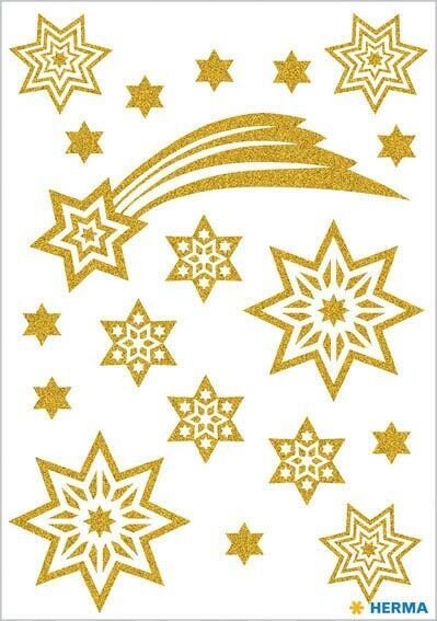 HERMA Aufkleber 3726 Sterne, gold, 19 Etiketten