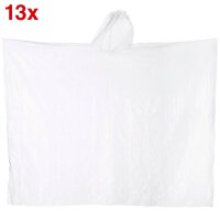 relaxdays unisex Einweg-Regenponcho transparent...