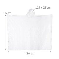 relaxdays unisex Einweg-Regenponcho transparent Einheitsgröße 13 St.