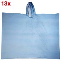 relaxdays unisex Einweg-Regenponcho blau...
