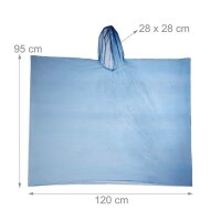relaxdays unisex Einweg-Regenponcho blau Einheitsgröße 13 St.