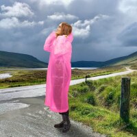 relaxdays unisex Regenmantel pink Einheitsgröße 2 St.