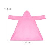 relaxdays unisex Regenmantel pink Einheitsgröße 2 St.