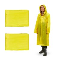 relaxdays unisex Regenmantel gelb...