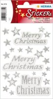 HERMA Aufkleber 3731 Merry Christmas, silber, 24 Etiketten