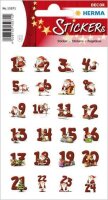 HERMA Adventskalenderzahlen Aufkleber mehrfarbig 72 St.