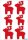 HERMA Aufkleber 6548 Elche, rot, 6 Etiketten