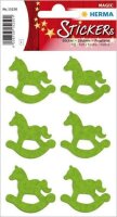 HERMA Aufkleber 15250 Schaukelpferd, grün, 6 Etiketten