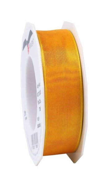 PRÄSENT Geschenkband Four Seasons seidenmatt cabin yellow 25,0 mm x 25,0 m
