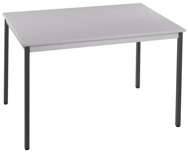 SODEMATUB Mehrzwecktisch lichtgrau, dunkelgrau rechteckig, Vierkantrohr grau, 120,0 x 80,0 x 74,0 cm