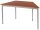 SODEMATUB Mehrzwecktisch kirschbaum, alu Trapezform, Vierkantrohr alu, 60,0/120,0 x 60,0 x 74,0 cm