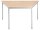 SODEMATUB Mehrzwecktisch ahorn, alu Trapezform, Vierkantrohr alu, 60,0/120,0 x 60,0 x 74,0 cm
