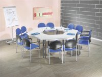 SODEMATUB Mehrzwecktisch lichtgrau, dunkelgrau Trapezform, Vierkantrohr grau, 70,0/140,0 x 70,0 x 74,0 cm
