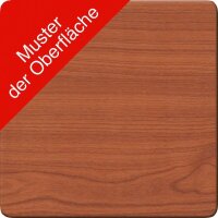 SODEMATUB Mehrzwecktisch kirschbaum, alu halbrund, Vierkantrohr alu, 120,0 x 60,0 x 74,0 cm