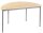 SODEMATUB Mehrzwecktisch ahorn, alu halbrund, Vierkantrohr alu, 120,0 x 60,0 x 74,0 cm