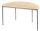 SODEMATUB Mehrzwecktisch ahorn, alu halbrund, Vierkantrohr alu, 120,0 x 60,0 x 74,0 cm