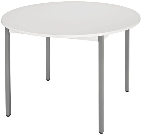 SODEMATUB Mehrzwecktisch lichtgrau, dunkelgrau rund, Vierkantrohr grau, 110,0 x 110,0 x 74,0 cm