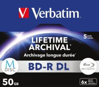 verbatim Blu-ray BD-R 50 GB bedruckbar, 5 St.