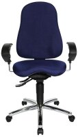 Topstar Bürostuhl Sitness® 10, SI59UG26 Stoff blau, Gestell chrom