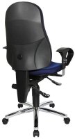 Topstar Bürostuhl Sitness® 10, SI59UG26 Stoff blau, Gestell chrom