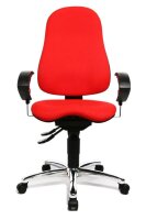 Topstar Bürostuhl Sitness® 10, SI59UG21 Stoff rot, Gestell chrom
