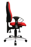 Topstar Bürostuhl Sitness® 10, SI59UG21 Stoff rot, Gestell chrom