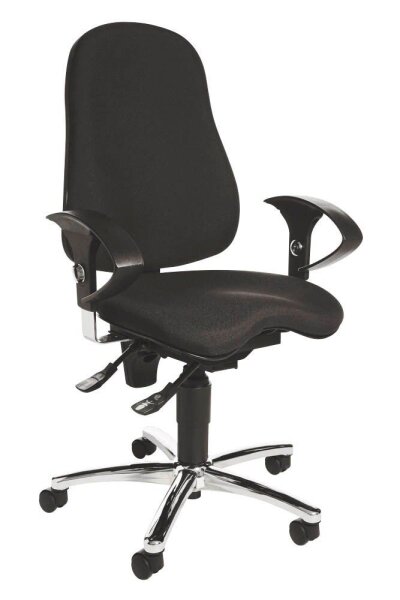 Topstar Bürostuhl Sitness® 10, SI59UG20 Stoff schwarz, Gestell chrom