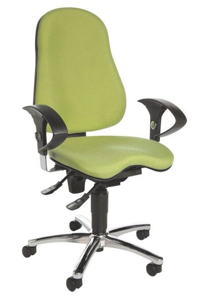 Topstar Bürostuhl Sitness® 10, SI59UG05 Stoff grün, Gestell chrom