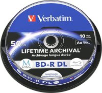 verbatim Blu-ray BD-R 50 GB bedruckbar, 10 St.