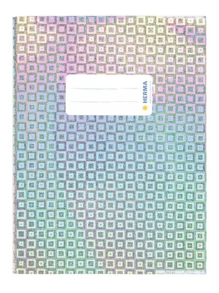 HERMA Heftumschlag Glamour silber Kunststoff DIN A5