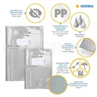 HERMA Heftumschlag Glamour silber Kunststoff DIN A5
