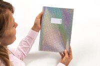 HERMA Heftumschlag Glamour silber Kunststoff DIN A5