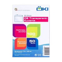 ÖKI Briefumschläge DIN C6 ohne Fenster transparent haftklebend 50 St.