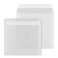 ÖKI Briefumschläge quadratisch ohne Fenster transparent haftklebend 50 St.