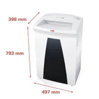 HSM SECURIO B32 Aktenvernichter mit Streifenschnitt P-2, 3,9 mm, bis 21 Blatt, weiß