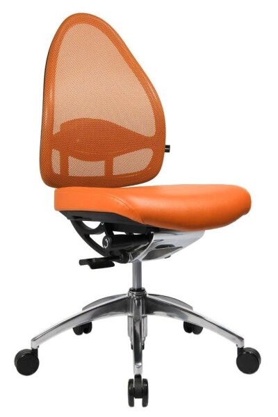 Topstar Bürostuhl Open Base, J490AS14 Stoff orange, Gestell alu