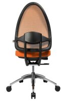 Topstar Bürostuhl Open Base, J490AS14 Stoff orange, Gestell alu