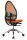 Topstar Bürostuhl Open Base, J490AS14 Stoff orange, Gestell alu