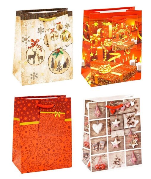 12 TSI Geschenktüten Weihnachten Serie 9 Motiv sortiert 11,0 x 14,0 cm